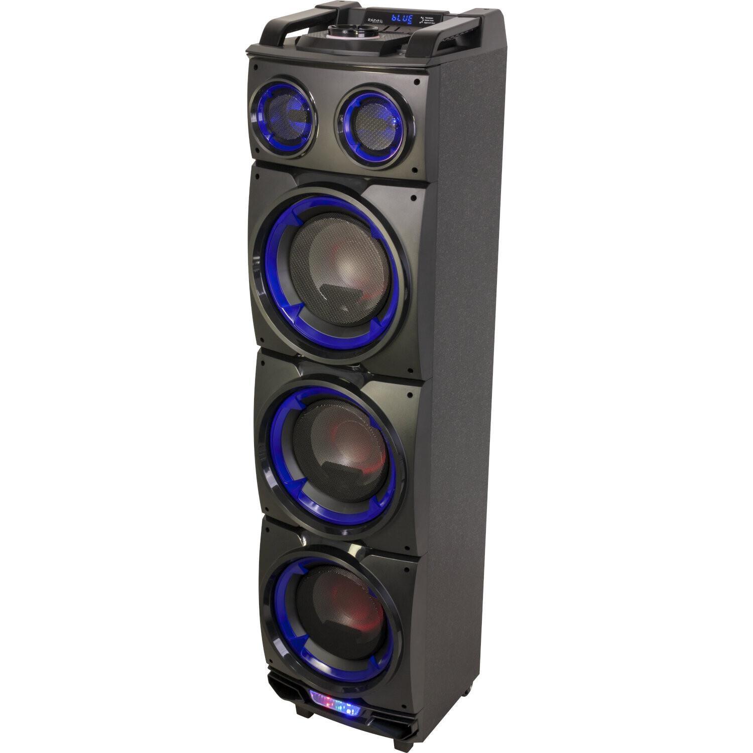 Ibiza STANDUP308 3 x 8" LED Active Soundbox with Bluetooth, Remote - DY Pro Audio