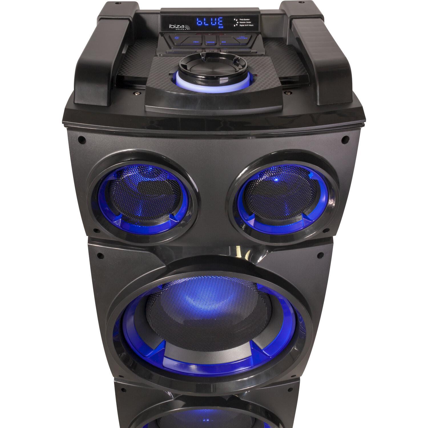 Ibiza STANDUP308 3 x 8" LED Active Soundbox with Bluetooth, Remote - DY Pro Audio