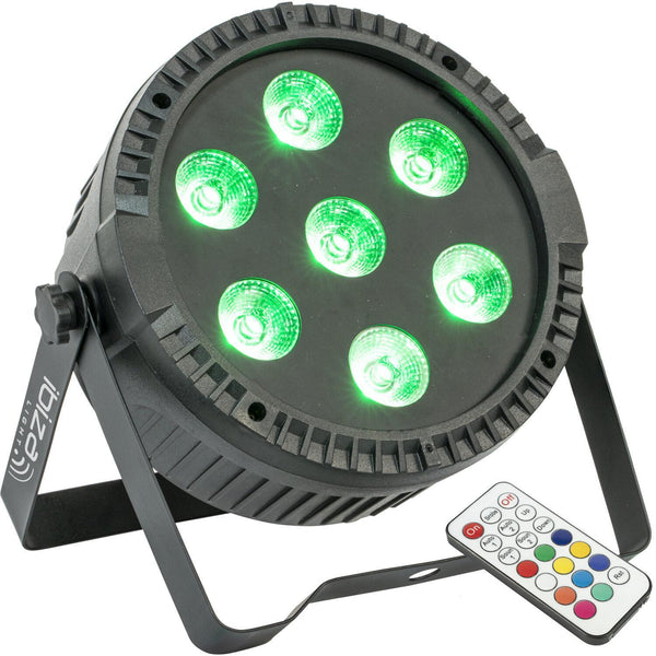 Ibiza ThinPar 7 x 6 RGBW Flat LED Par Can