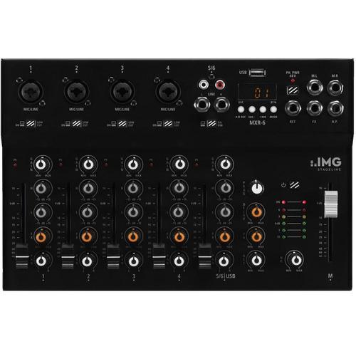 IMG Stageline MXR-6 6 Channel Mixer - DY Pro Audio