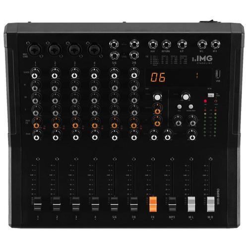 IMG Stageline MXR-80Pro 8 Channel Mixer - DY Pro Audio