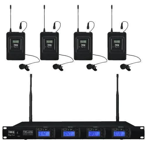 IMG Stageline TXS646 Quad Mic System Tie-Clip Set - DY Pro Audio