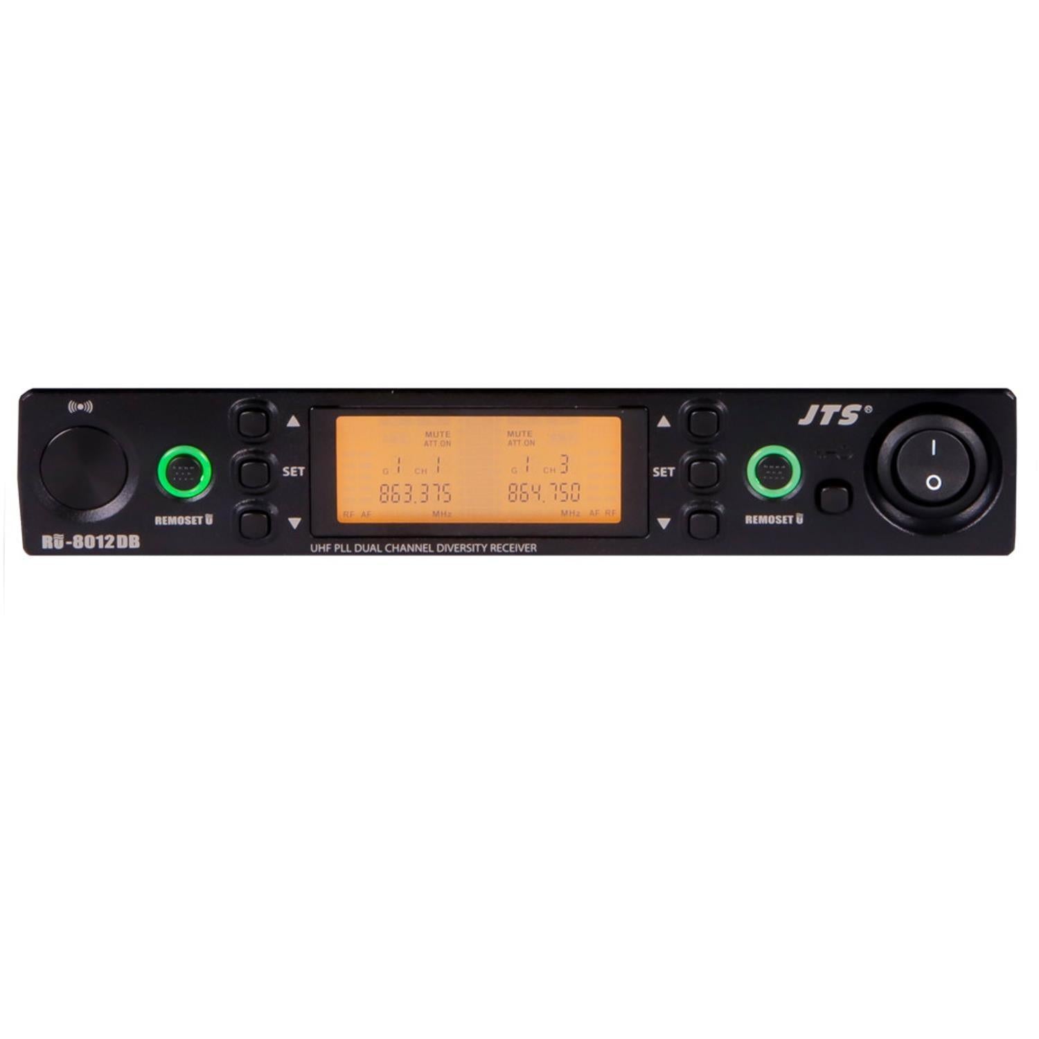 JTS RU-8012DB RU-G3TB+CM-501 Dual Channel UHF Bodypack Wireless System (CH38) - DY Pro Audio