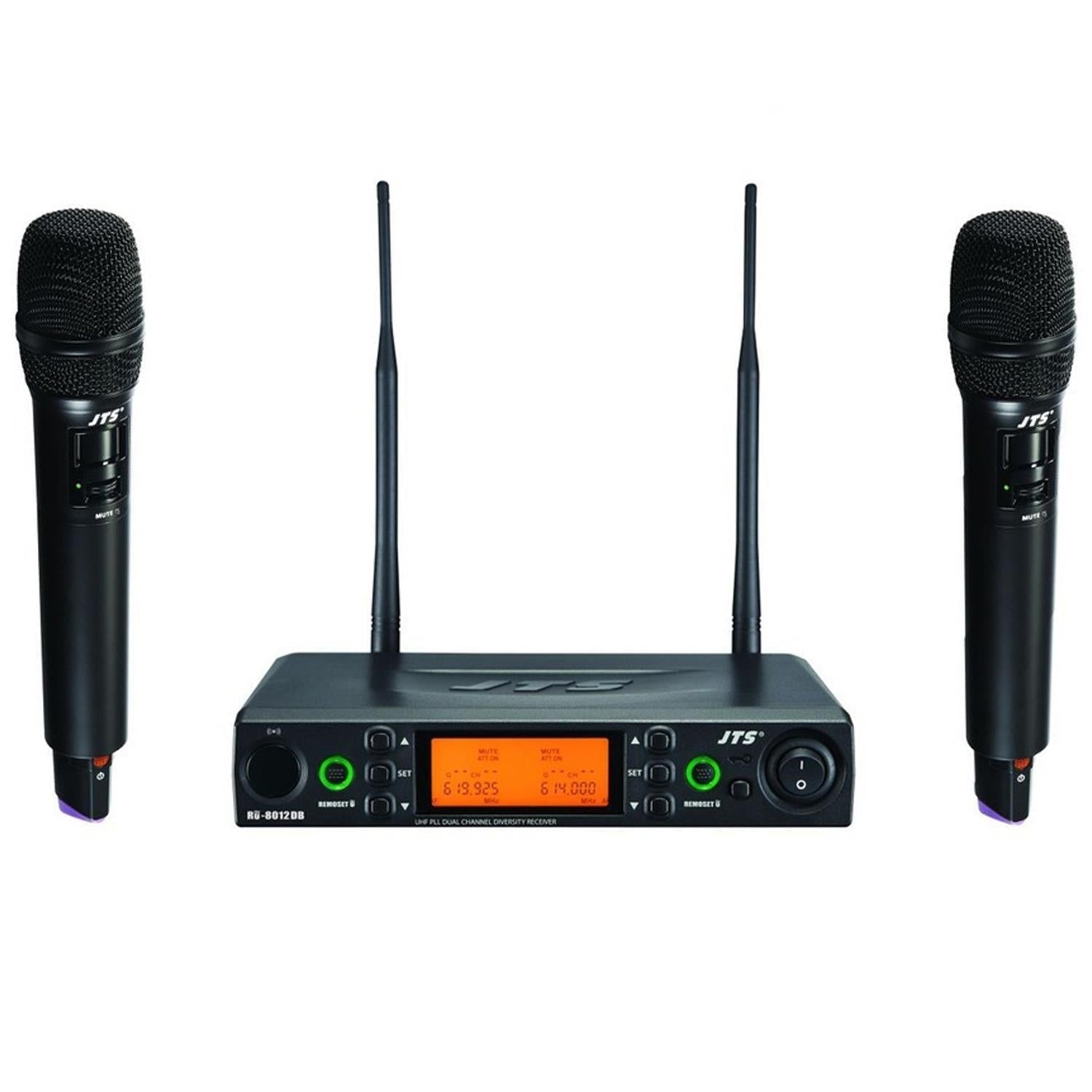 JTS RU-8012DB RU-G3TH Dual Channel UHF Handheld Wireless System (CH70) - DY Pro Audio