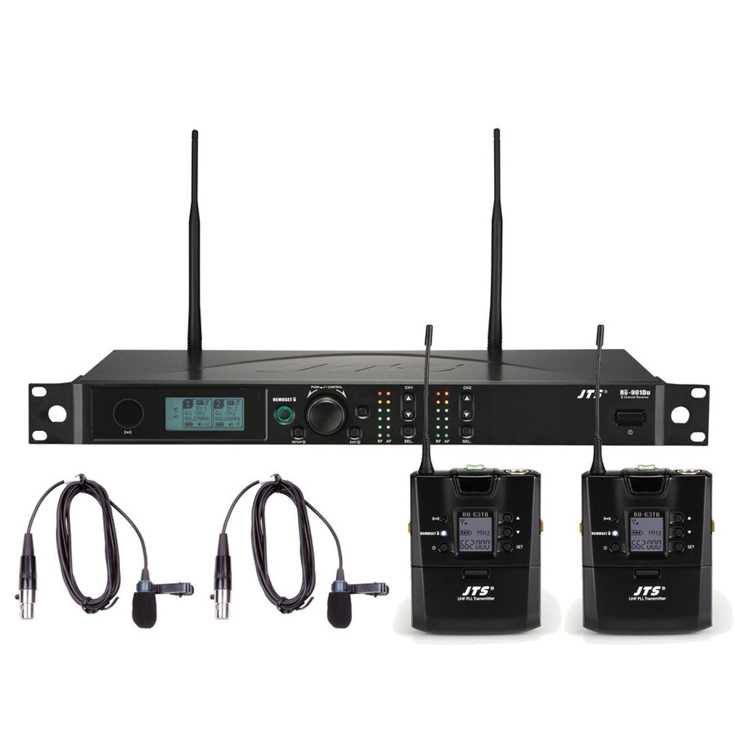 JTS RU-901G3Du + 2 x RU-G3TB Dual Channel True Diversity UHF Bodypack Wireless System - DY Pro Audio