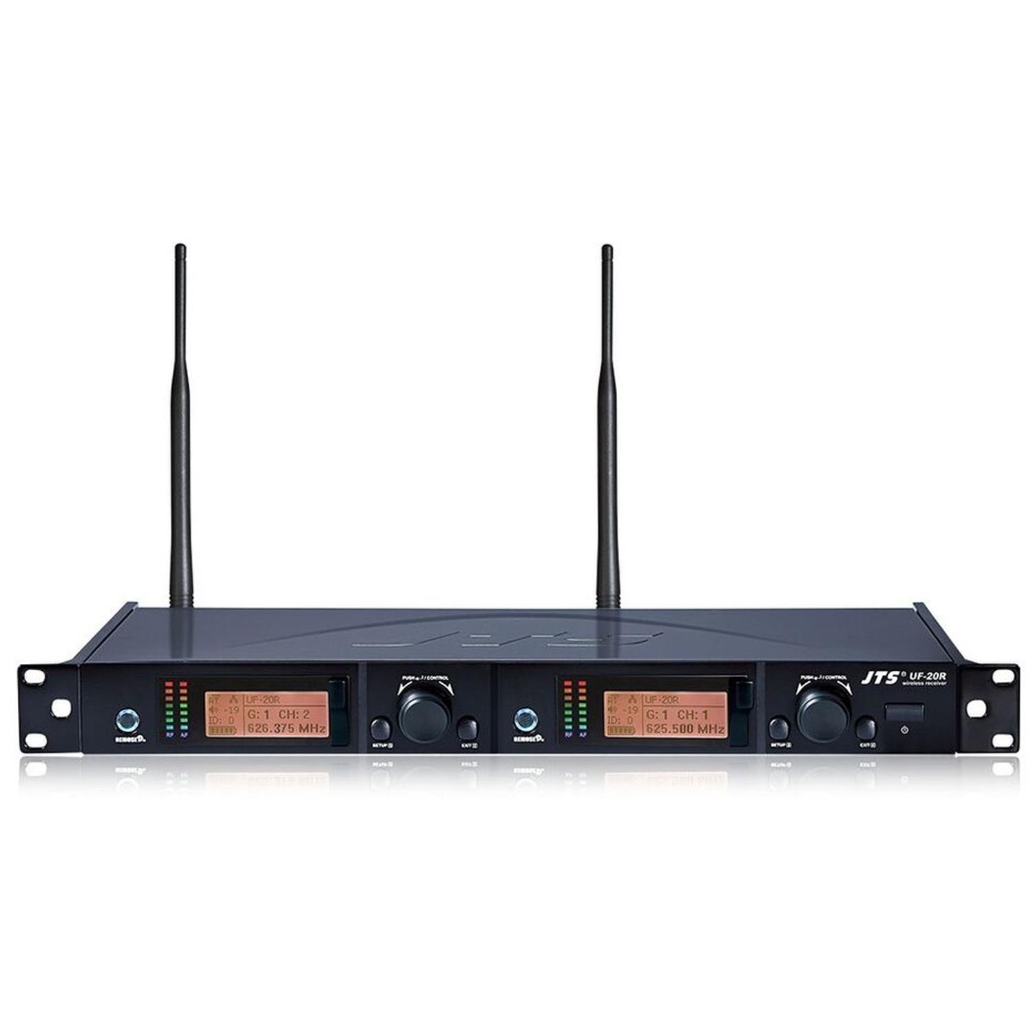 JTS UF-20R Dual Channel Wireless Microphone Receiver - DY Pro Audio