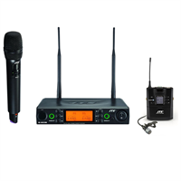JTS UHF PLL Dual Channel Beltpack & Handheld Wireless Microphone System - DY Pro Audio