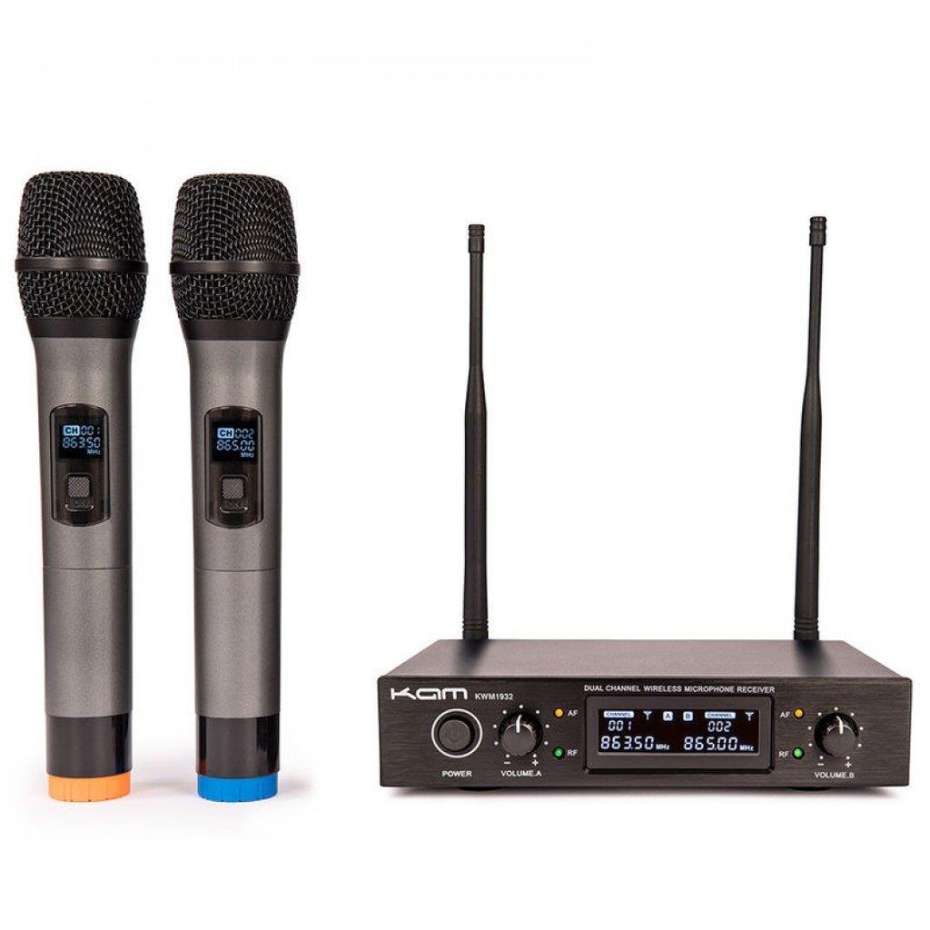 Kam KWM1932 Dual Twin Professional UHF Wireless Microphone System - DY Pro Audio