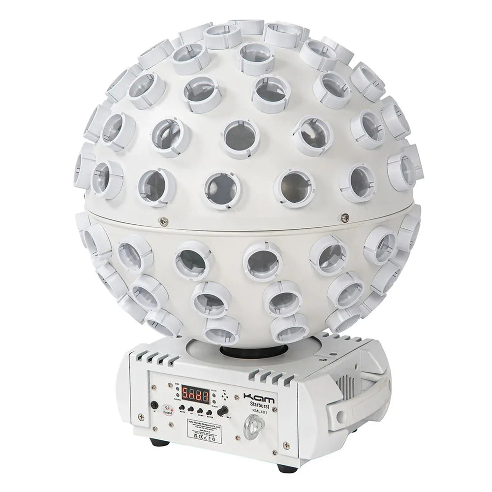 Kam Stratosphere Ghost Starburst White Mirror Ball Effect Light