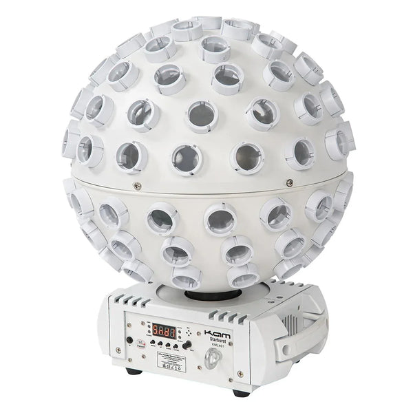 Kam Stratosphere Ghost Starburst White Mirror Ball Effect Light - DY Pro Audio