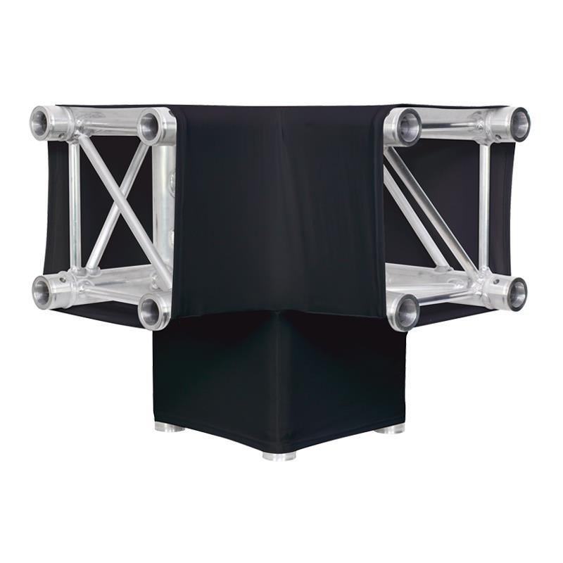 LEDJ Black 3 Way 90 Degree Corner Quad Truss Sleeve/Sock - DY Pro Audio