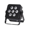 LEDJ Slimline 7Q5 RGBA Black Par Can - DY Pro Audio
