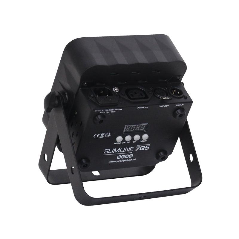 LEDJ Slimline 7Q5 RGBA Black Par Can - DY Pro Audio