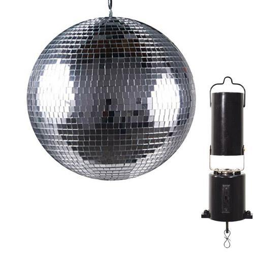 Lightweight Mirror Ball with Revolving Motor Wedding Party Disco Dance DJ 12" - DY Pro Audio