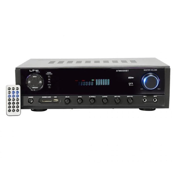 LTC ATM6500BT Hifi Stereo Amplifier 2 x 50w with Karaoke, FM & Bluetooth - DY Pro Audio