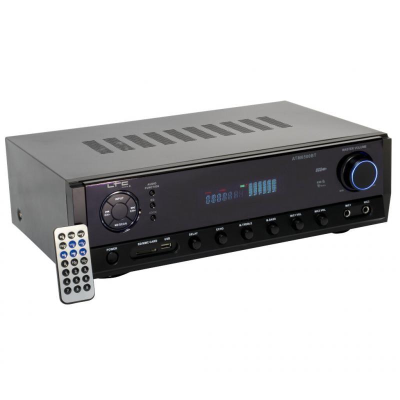 LTC ATM6500BT Hifi Stereo Amplifier 2 x 50w with Karaoke, FM & Bluetooth - DY Pro Audio