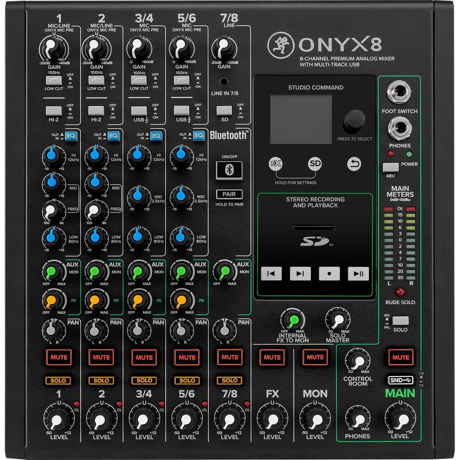 Mackie Onyx8 8 Channel Mixer with Multi-Track USB - DY Pro Audio
