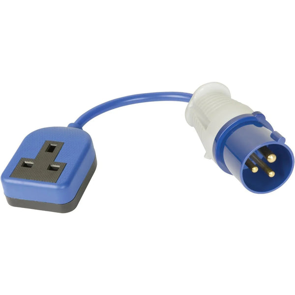 Mercury Caravan Camping Mains Electric Hook Up Adaptor 16A Plug to UK Socket