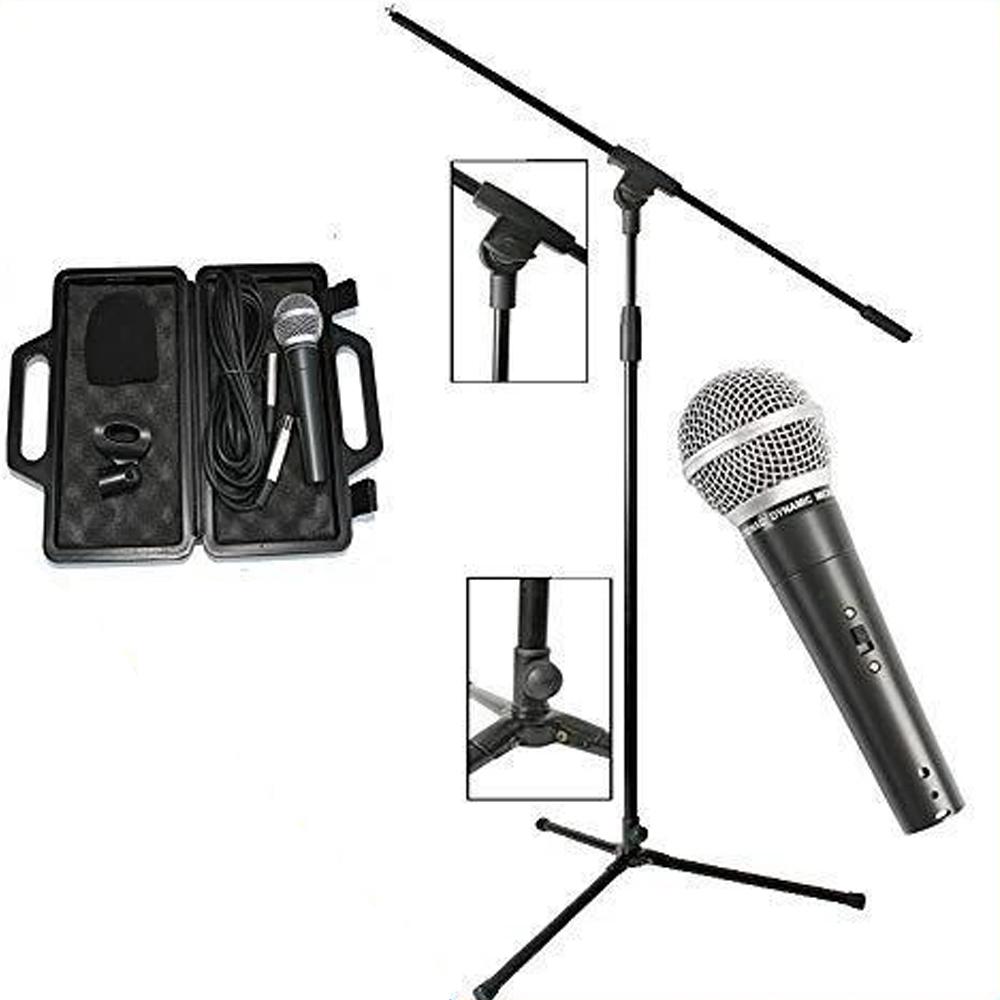 Microphone + Microphone Stand + Mic Clip + XLR Cable | Boom Stand | Mic Bundle - DY Pro Audio