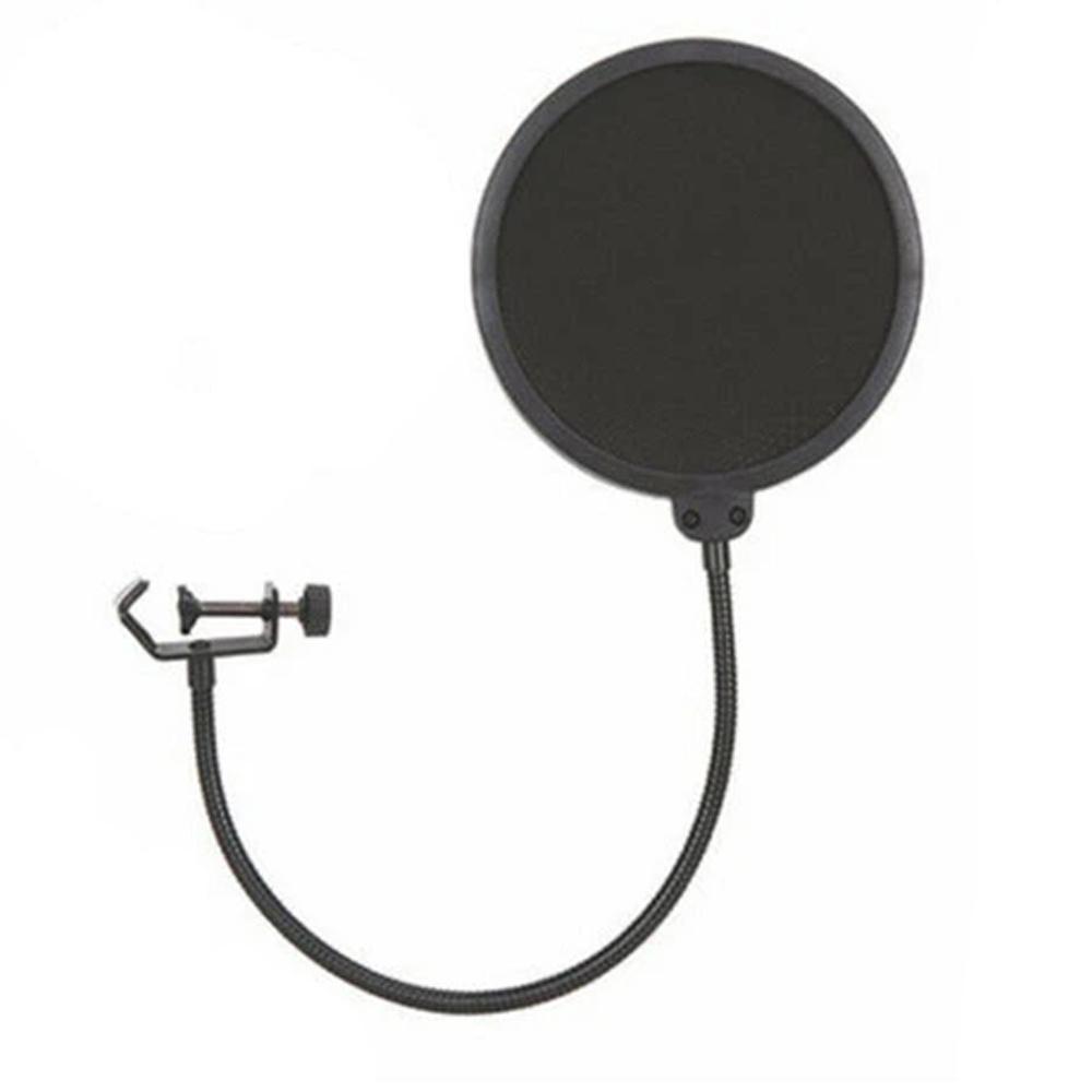 NJS Dual Layer Microphone Filter Recording Studio Wind Screen Pop Mask Shield - DY Pro Audio