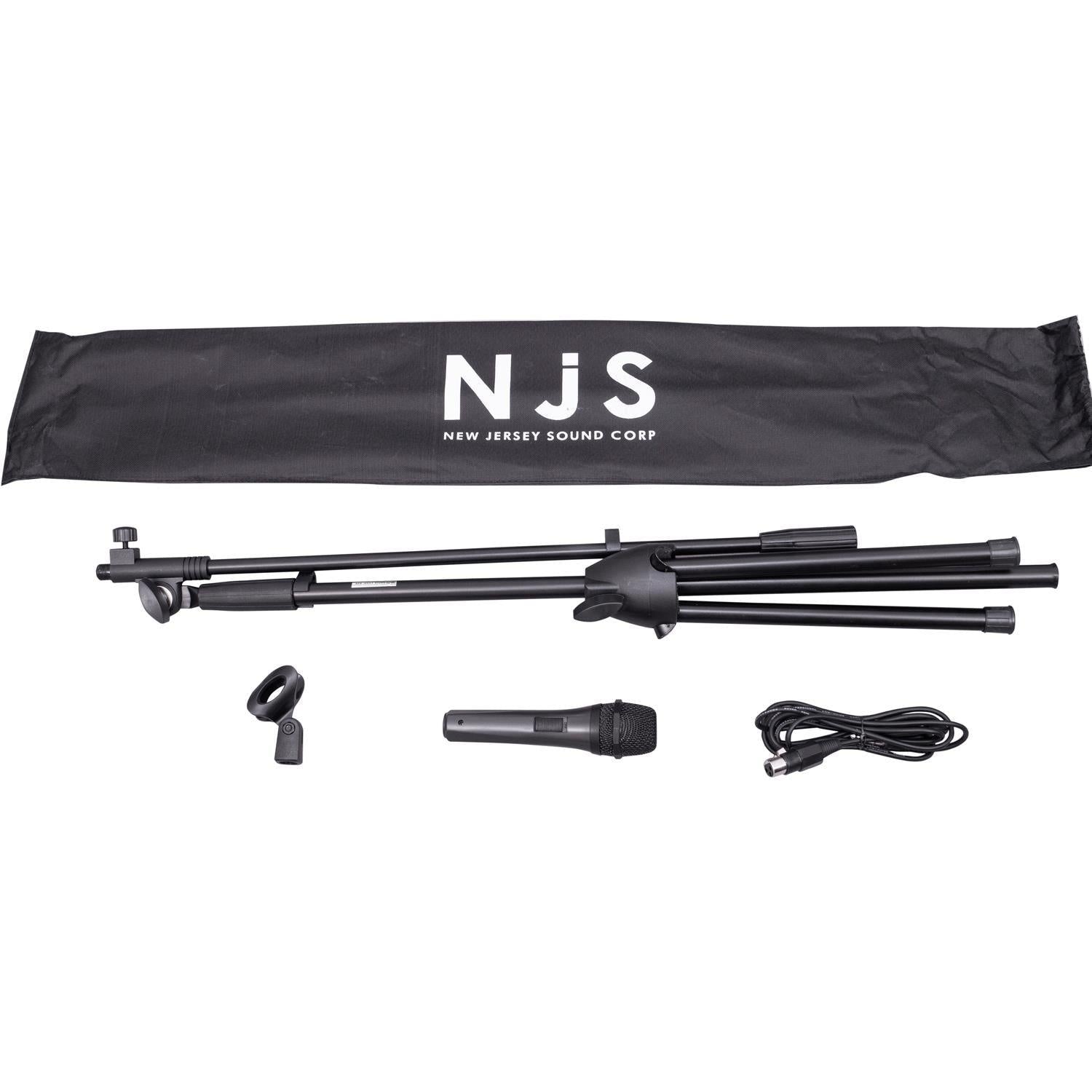 NJS Professional Complete Microphone & Stand Kit with Carry Bag - DY Pro Audio