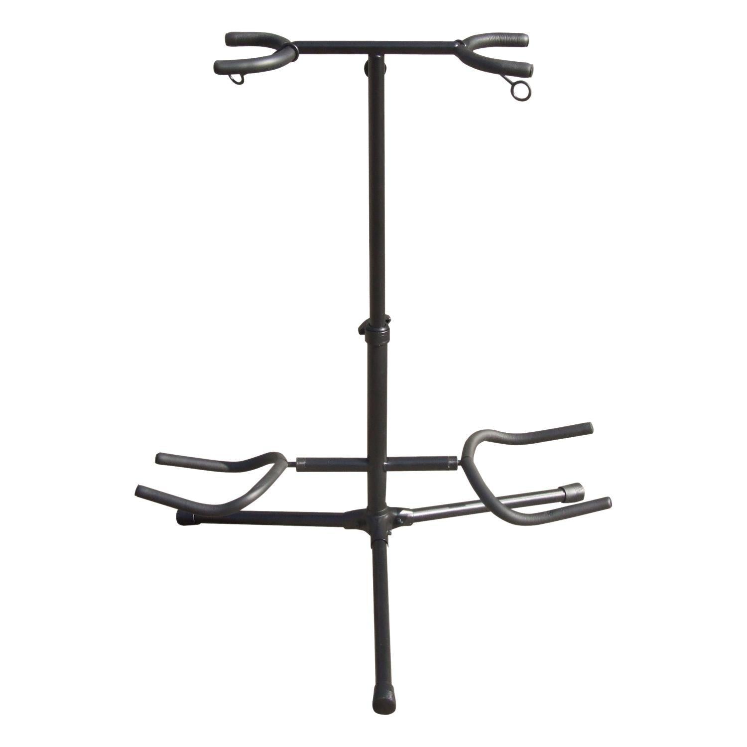 NJS Twin Guitar Floor Stand for 2 Electric or Acoustic Guitars - DY Pro Audio