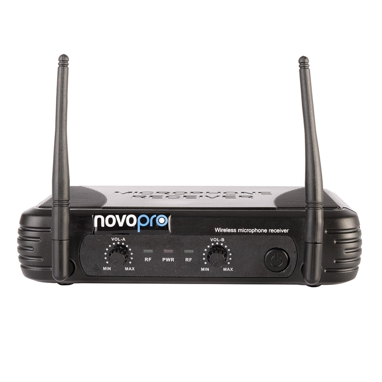 Novopro V20 Twin handheld VHF microphone system - DY Pro Audio