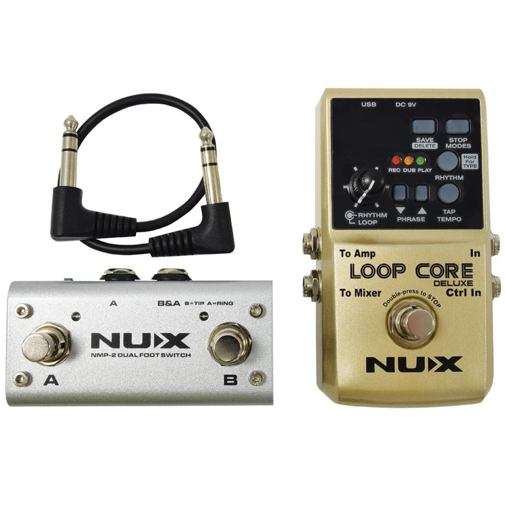 NUX Loop Core Deluxe 24 - bit Looper Pedal Bundle