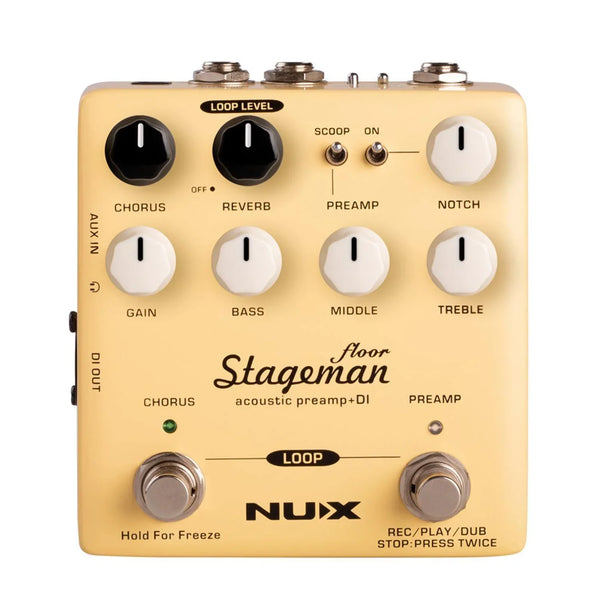 NUX Stageman Floor Acoustic Preamp DI Pedal - DY Pro Audio