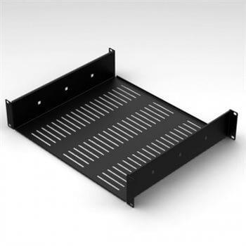 Penn Elcom 1U Vented Rack Shelf With Rear Support 388mm/15.28" Deep - DY Pro Audio