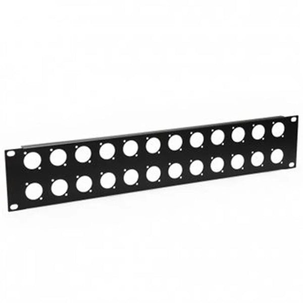 Penn Elcom 2U Rack Panel Punched For 24 x XLR or Speakon - DY Pro Audio