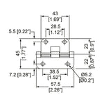 Penn Elcom Black Lift-Off Hinge Hook Over Hinge - DY Pro Audio