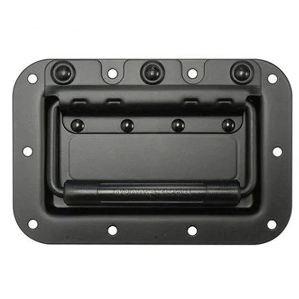 Penn Elcom Black Recessed Flip Handle 107 x 160mm - DY Pro Audio