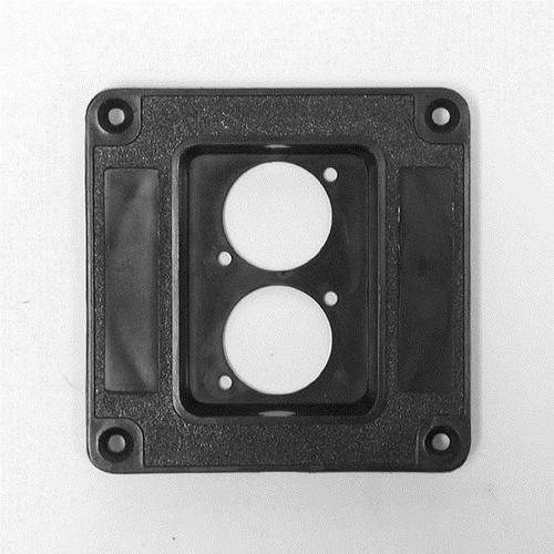 Penn Elcom Recess Dish Punched for for 2 x D-Series Connectors Plastic - DY Pro Audio