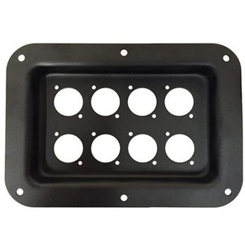 Penn Elcom Recessed Dish Punched for 8 x D-Series Connectors - DY Pro Audio