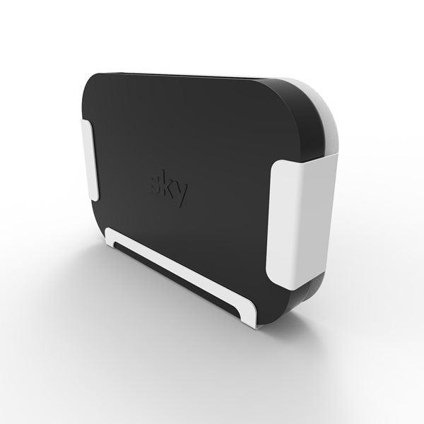 Penn Elcom Sky Q Mini Box Wall Bracket Gloss White - DY Pro Audio