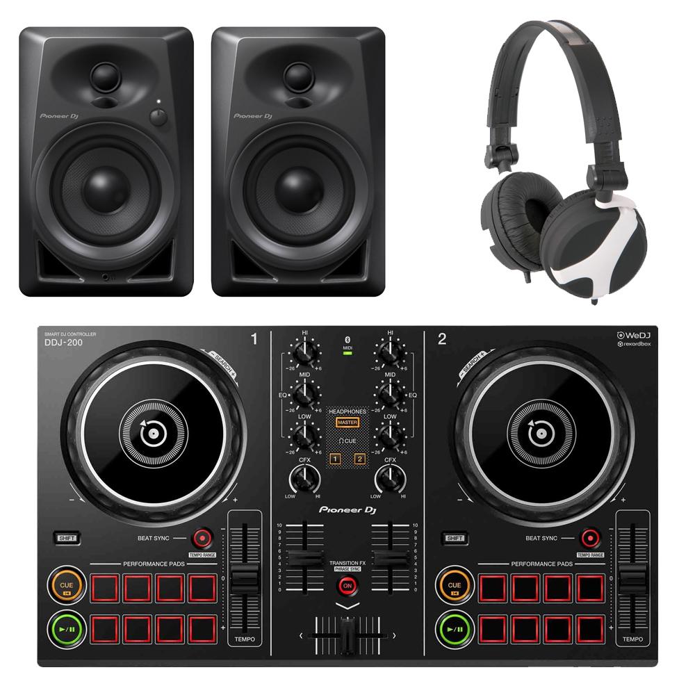 Pioneer DDJ-200 DJ Controller, DM-40 Speakers & Headphones - DY Pro Audio