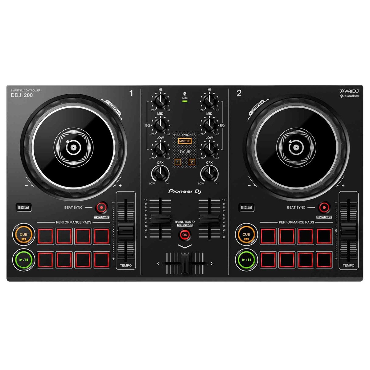 Pioneer DDJ-200 DJ Controller, DM-40 Speakers, Bag & Headphones - DY Pro Audio