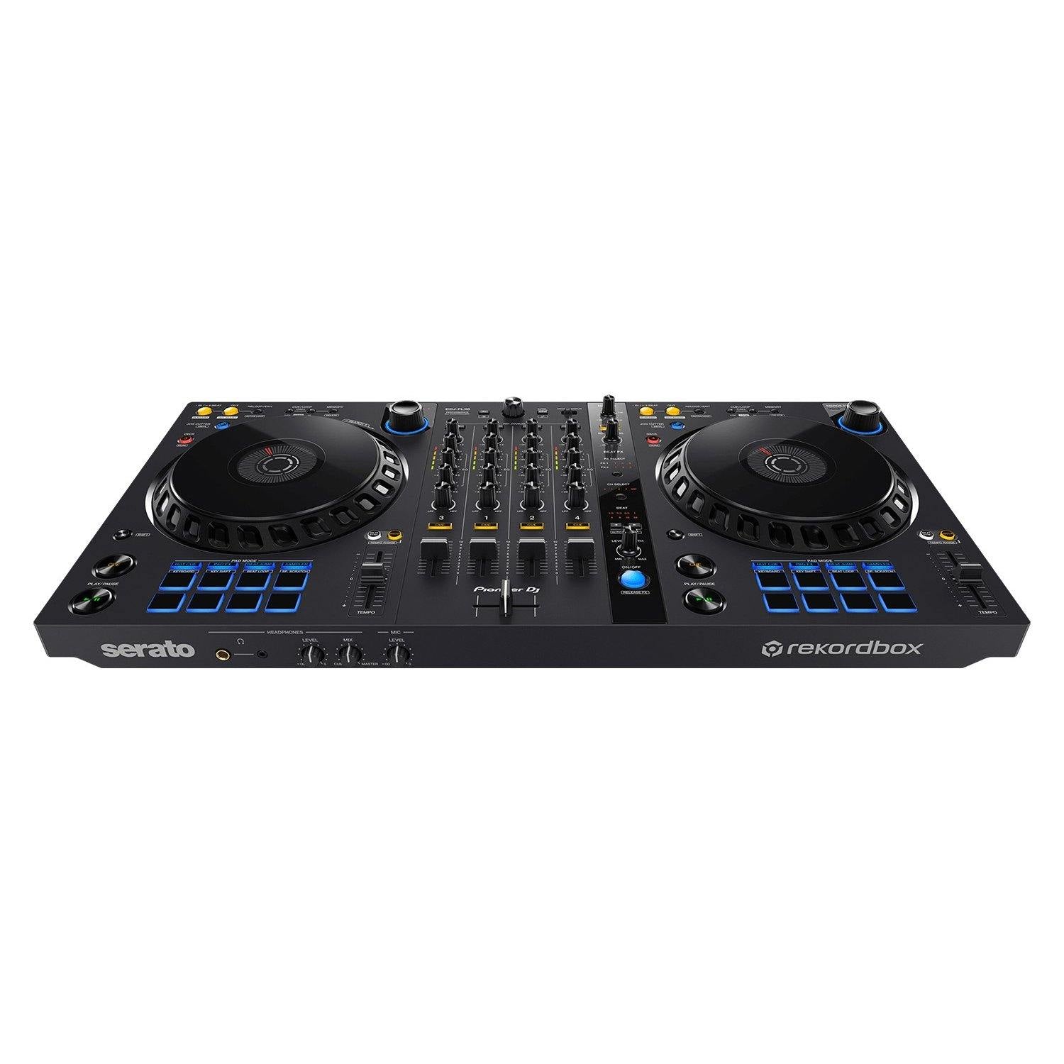 Pioneer DJ DDJ-FLX6, DM-40, Laptop Stand & HDJ-X5 Headphones - DY Pro Audio