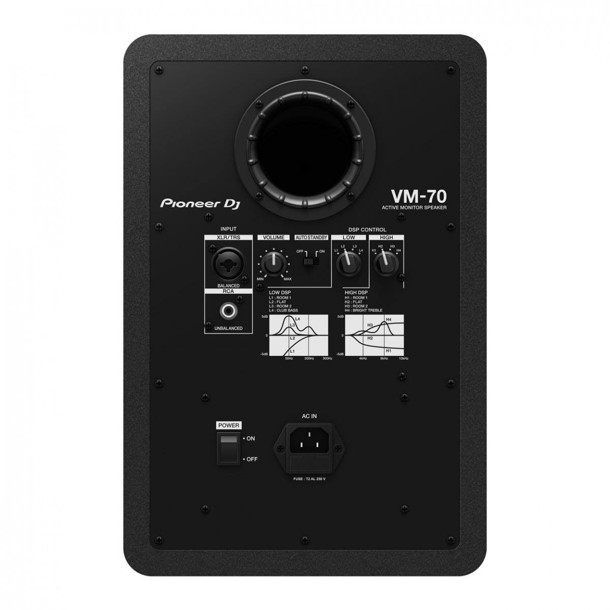 Pioneer VM-70 6.5"Active Monitor Speaker Black - DY Pro Audio
