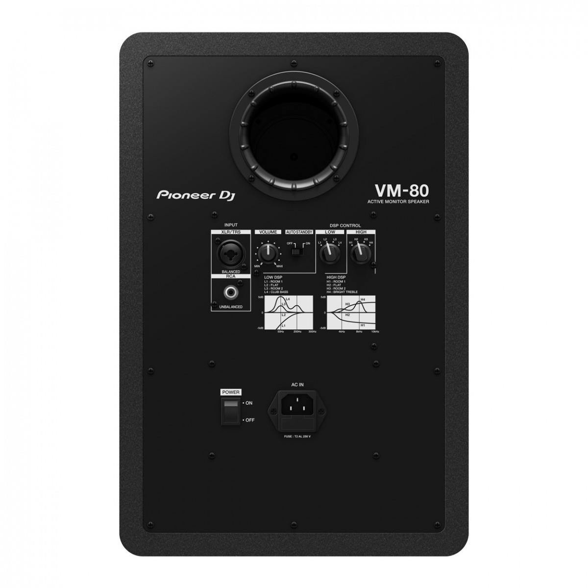 Pioneer VM-80 8"Active Monitor Speaker Black - DY Pro Audio