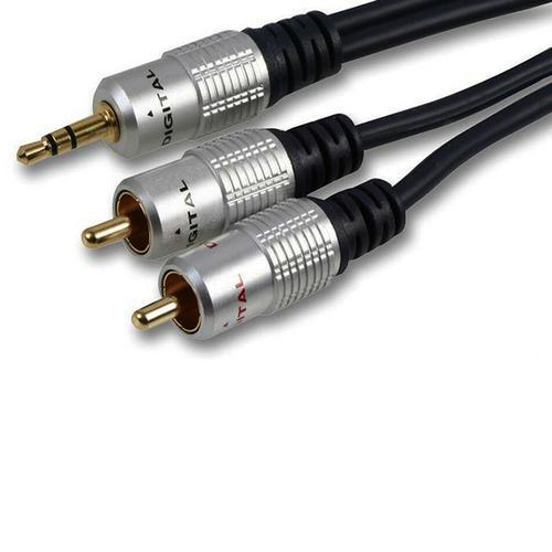 Pro Signal 3.5mm Jack to Twin 2 x Phono RCA Audio Lead - DY Pro Audio