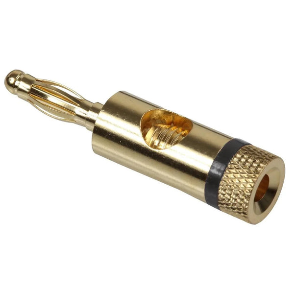 Pro Signal 4mm Banana Plug Gold Plated Black