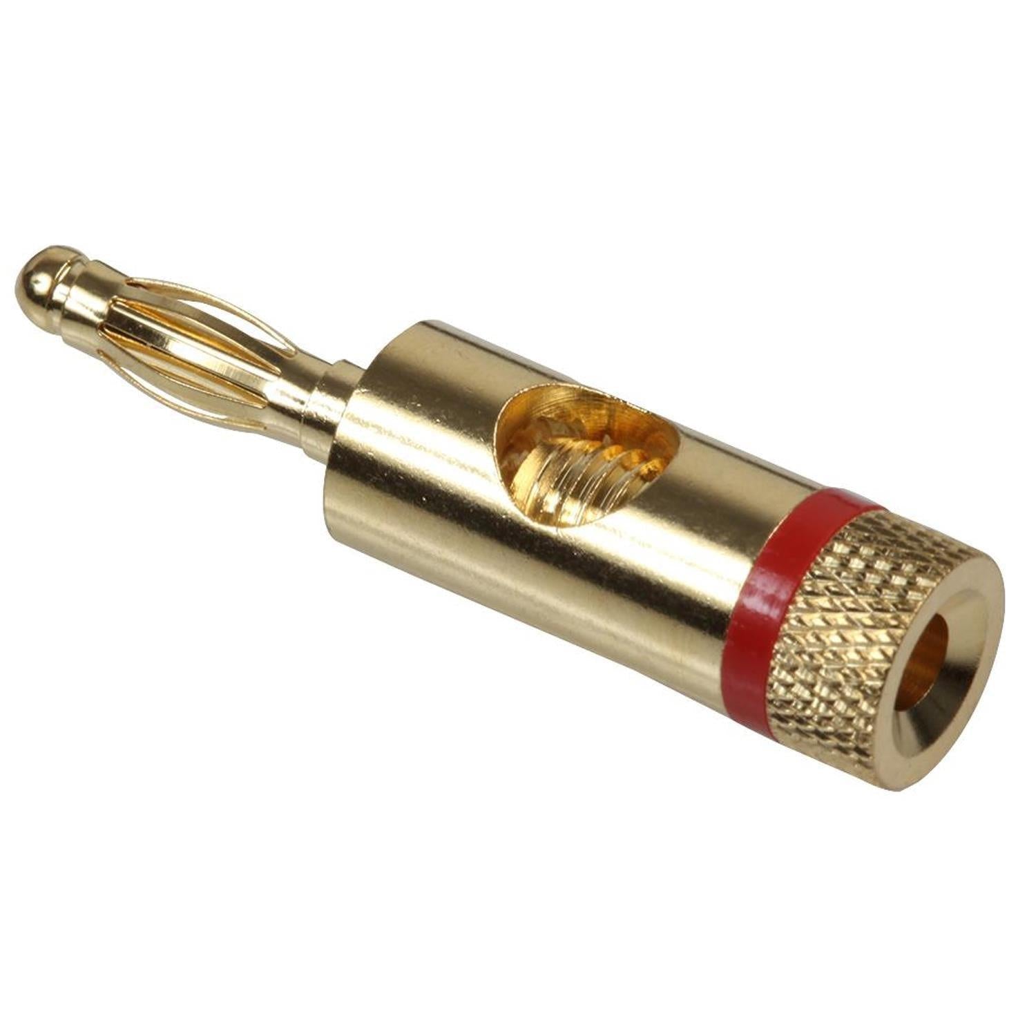 Pro Signal 4mm Banana Plug Gold Plated Red - DY Pro Audio