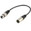 Pulse 5 Pin XLR Male to 3 Pin XLR Female DMX Adaptor Lead, 0.22m - DY Pro Audio