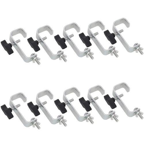 Pulse 50mm Chrome Hook Lighting G Clamp (10 Pack) - DY Pro Audio