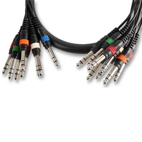 Pulse 8-Way Stereo Jack to Jack 6.35mm Loom 2.5m - DY Pro Audio