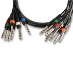 Pulse 8-Way Stereo Jack to Jack 6.35mm Loom 2.5m - DY Pro Audio