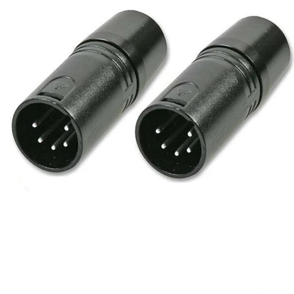 Pulse DMX 2 Pack XLR 5 Pin Terminators Black Lighting Fixture - DY Pro Audio