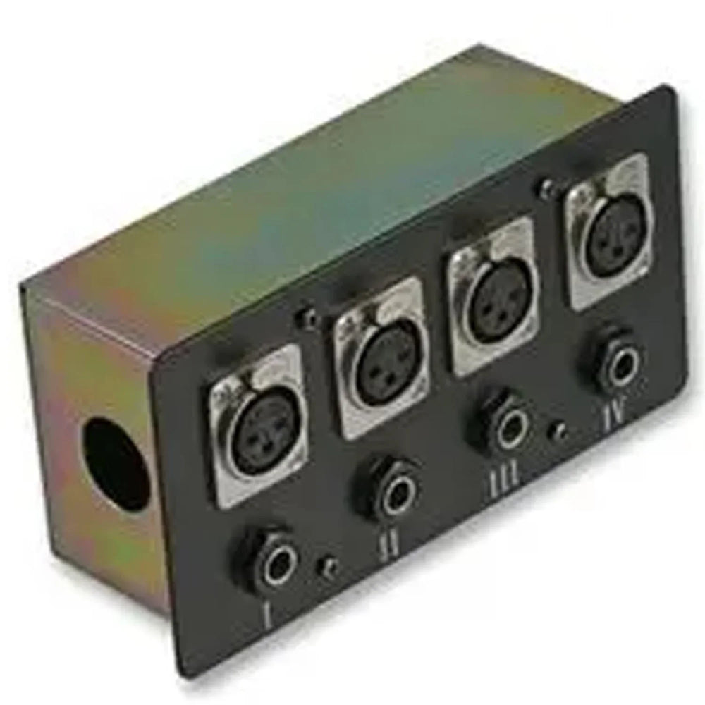 Pulse Steel AV Connection Box Wall Box with 4x XLR and 4x Jack Connectors